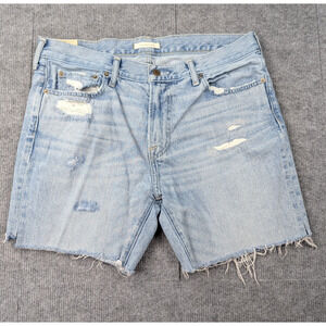 Vintage Abercrombie & Fitch Jean Shorts Mens 34 Y2K Distressed Jorts Grunge 90s